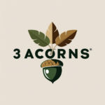 '3 acorns' nature logo with rustic touch 20250828 153111 0000